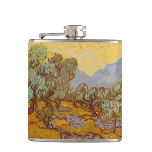 Petaca Olivos de Van Gogh Cielo Sol Amarillo