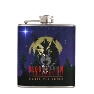 Petaca Omnis vir Lupus   Matraz envuelto de vinilo