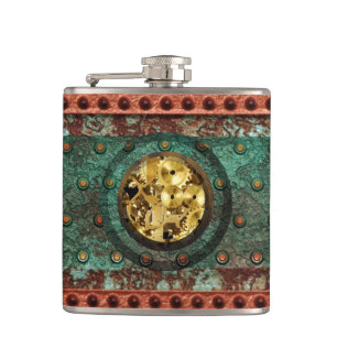 Petaca Opciones del matraz envuelto de Steampunk 1B