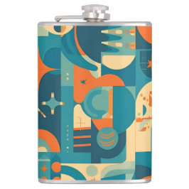 Petaca Orange and Teal Geometric Abstract