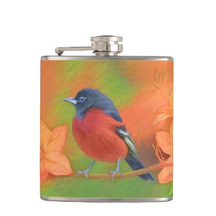 Petaca Orchard Oriole Songbird Pintura original de aves