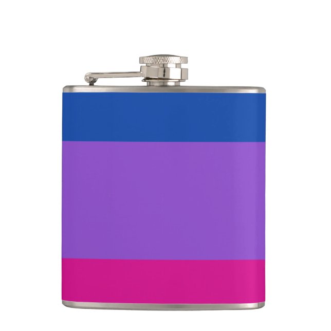Petaca Orgullo bisexual, audaces franjas, ORGULLO LGBTQ (Anverso)