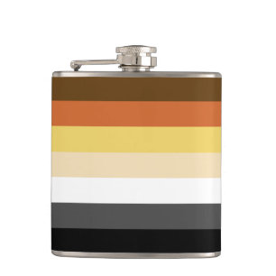 Petaca Orgullo del oso, franjas de degradado neutro, orgu