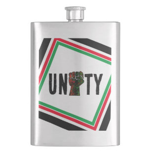 Petaca orgullo negro bandera panafricana roja verde puño