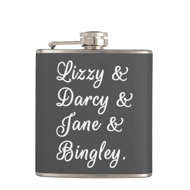 Petaca Orgullo y prejuicio parejas II (Anverso)