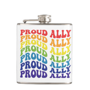 Petaca Orgulloso Ally   LGBTQ   Orgullo gay   Arcoiris