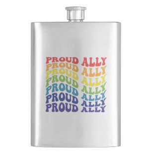 Petaca Orgulloso Ally   LGBTQ   Orgullo gay   Flask arcoi
