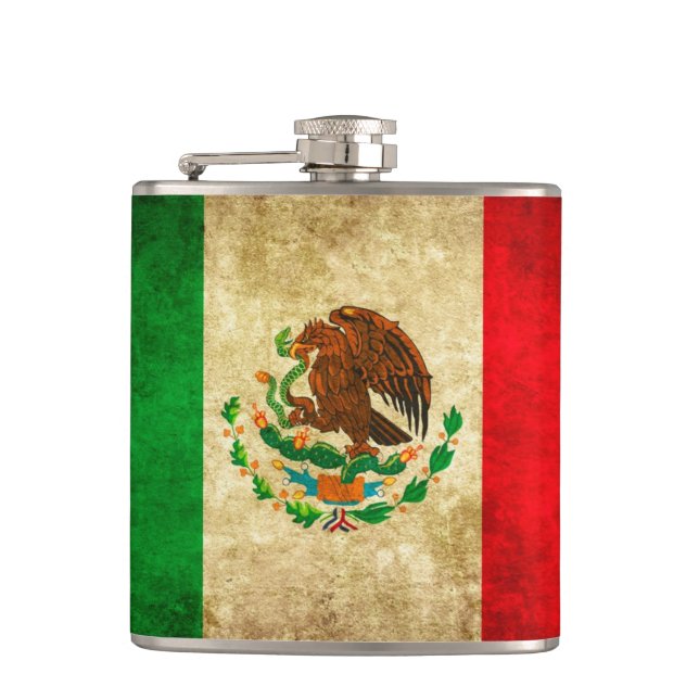 Petaca Orgulloso matamoscas de bandera nacional mexicana (Anverso)