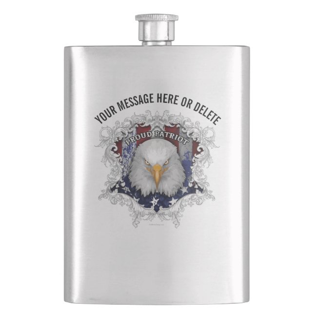 Petaca Orgulloso matraz de patriotas norteamericanos (Anverso)