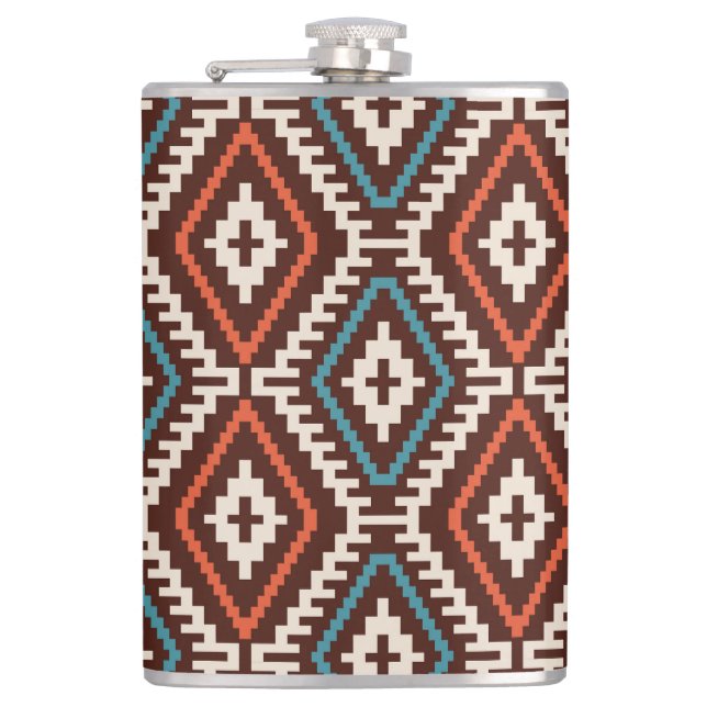 Petaca Ornamento étnico bohemio inmaculado (Anverso)