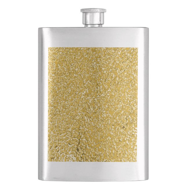 Petaca ORO PURO Patrón de salpicaduras + tu texto / foto (Anverso)