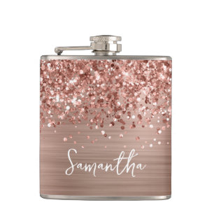 Petaca Oro Rosa Brillante Glam Nombre