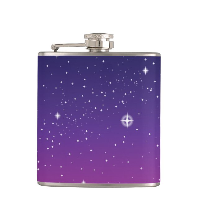 Petaca Oscuro Purple Starry Night Sky (Anverso)