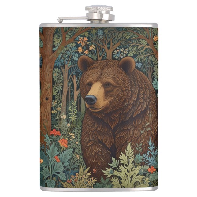 Petaca Oso castaño retro ruso (Anverso)