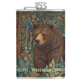 Petaca Oso castaño retro ruso