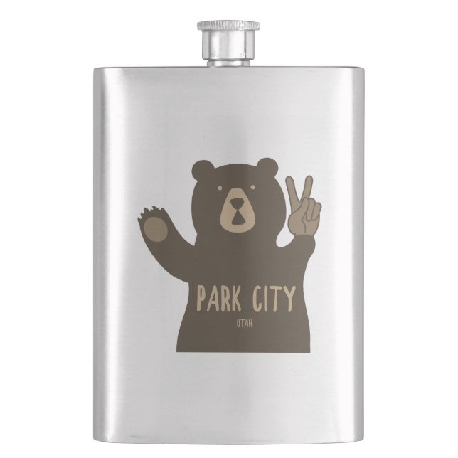 Petaca Oso de Paz de Park City Utah (Anverso)