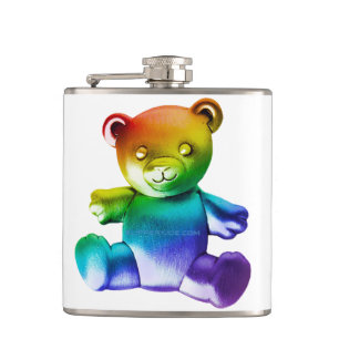 Petaca Oso de peluche de metal cepillado de SlipperyJoe g