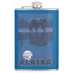 Petaca Oso en claro de luna - Anchorage, Alaska