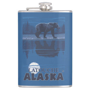 Petaca Oso en claro de luna - Latouche, Alaska