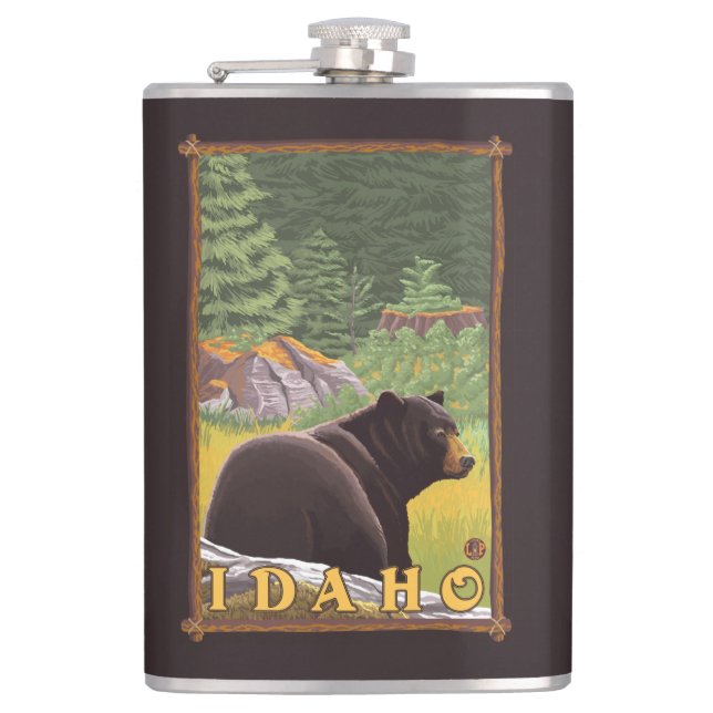 Petaca Oso negro en el bosque - Idaho (Anverso)