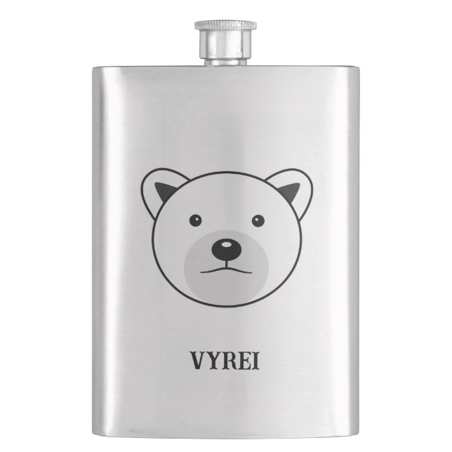 Petaca Oso polar Personalizado lindo (Anverso)
