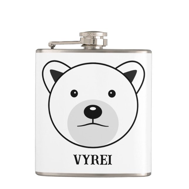 Petaca Oso polar Personalizado lindo (Anverso)