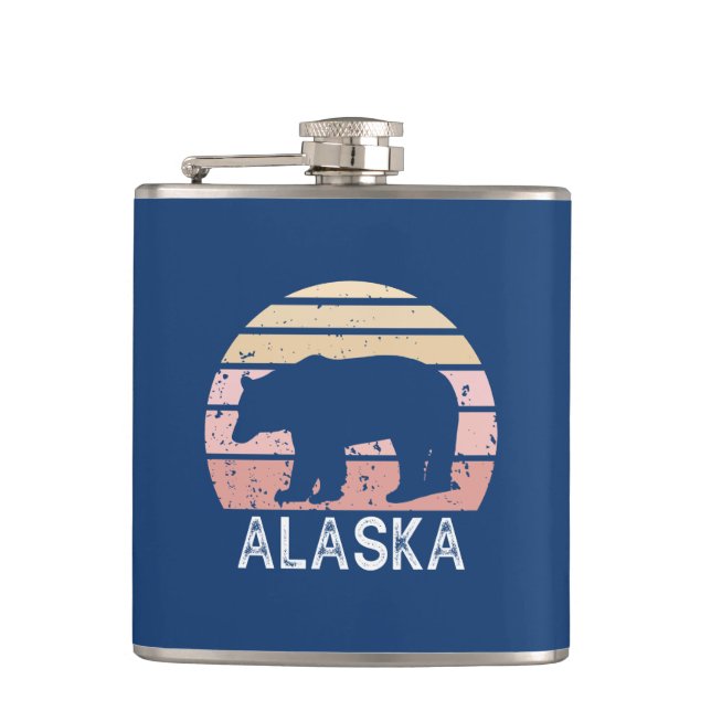 Petaca Oso retro de Alaska (Anverso)
