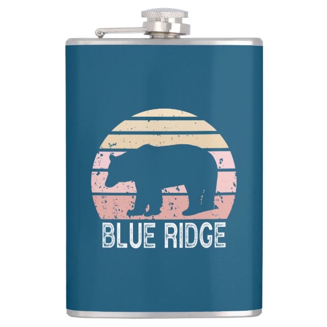 Petaca Oso Retro De Ridge Azul (Anverso)