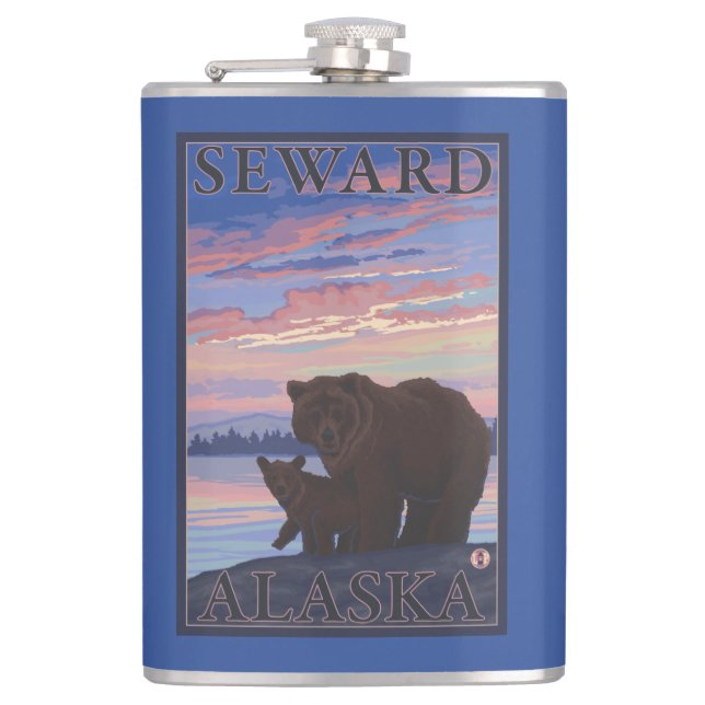 Petaca Oso y Cub - Seward, Alaska (Anverso)