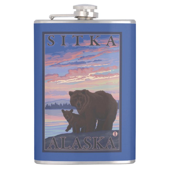 Petaca Oso y Cub - Sitka, Alaska (Anverso)