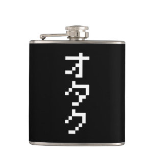 Petaca OTAKU 8 bits Pixel japonés Katakana vertical