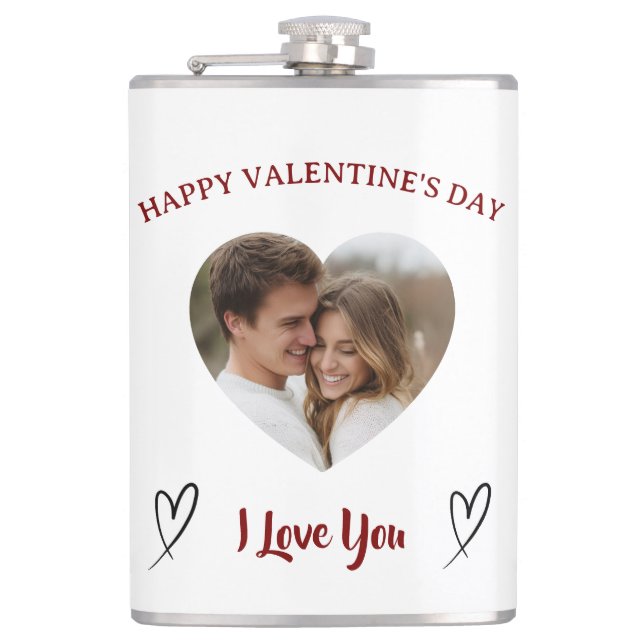 Petaca Our Love Custom Photo Valentine’s Day Flask (Anverso)