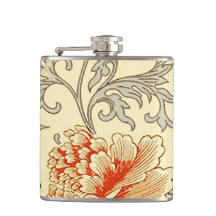 Petaca Owen Jones Patrón Antiguo: Coral Floral Gris