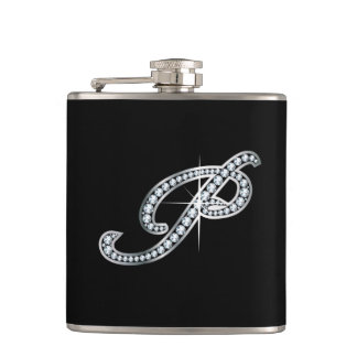 Petaca P Script "Diamond Bling" Flask