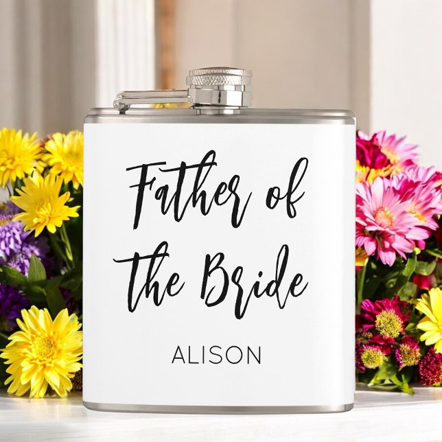 Petaca Padre de la novia Boda blanco negro (Subido por el creador)