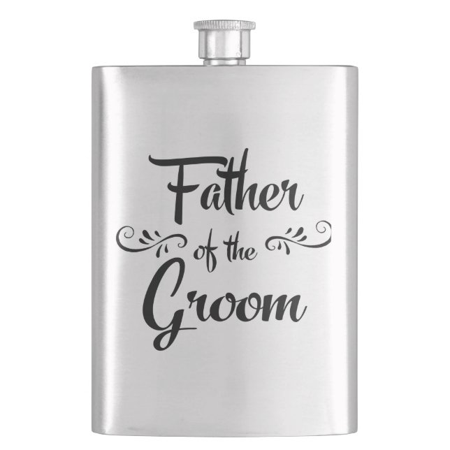 Petaca Padre del novio - regalo divertido de la cena del (Anverso)
