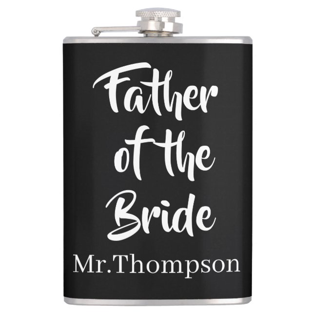 Petaca Padre del regalo de padre de novia casada (Anverso)