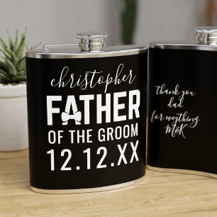 Petaca Padre padre boda de la máscara de Groom