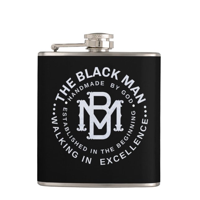 Petaca Padres Día de Papá Negro Whiskey Vinyl Envuelto Fl (Anverso)