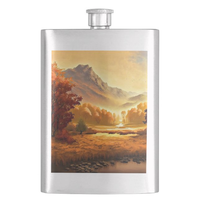 Petaca Paintaje paisajístico de otoño-68754 (Anverso)