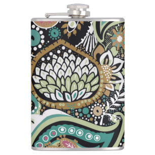 Petaca Paisley asiático: diseño moderno y sin fisuras.