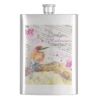 Petaca Pájaro de cosecha en la descomposición de las flor