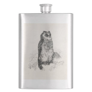 Petaca Pájaros retros personalizados de los búhos del
