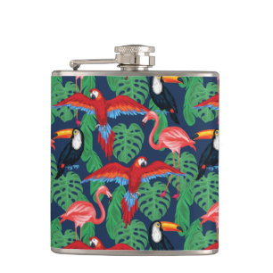 Petaca Pájaros tropicales en colores brillantes