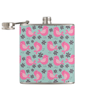 Petaca Pájaros y flores de polka
