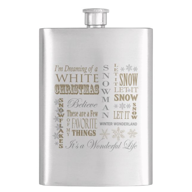 Petaca palabras de navidad modernas (Anverso)