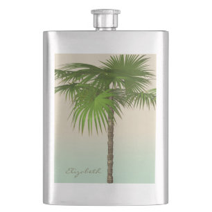 Petaca Palm Tree tropical romántica - Personalizada