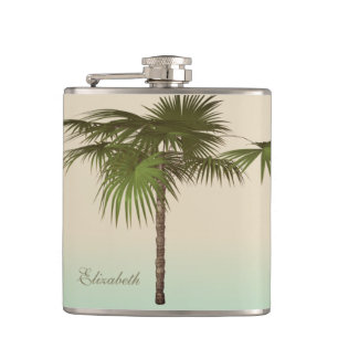 Petaca Palm Tree tropical romántica - Personalizada