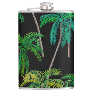Petaca Palmeras: Patrón de verano acrílico.