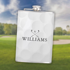 Petaca Palos de Golf y Pelota con Nombre Personalizado